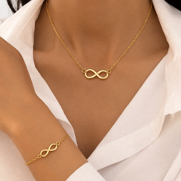 Infinity Set, Necklace and Bracelet